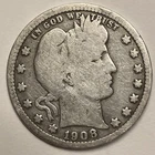 1908-S 25C Barber Quarter. Better Date. Nice Coin