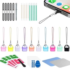 USB C Dust Plug,10 Pack Colorful Type C Charging Plugs Cover Protector,Port Anti