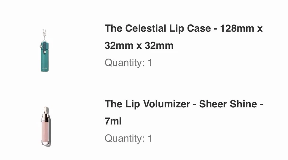 La Mer The Lip Volumizer Le Soin Levres Repulpante Brillo Transparente 0.24 OZ 7 ML + Estuche Foto 2 de 4