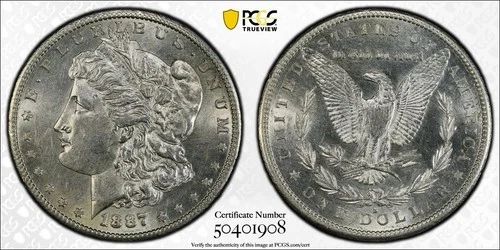 1887-S Morgan Silver Dollar PCGS Genuine Cleaned-AU Detail