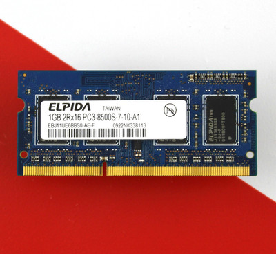ELPIDA 1 GB DDR3 RAM 2Rx16 SODIMM PC3-8500S (EBJ11UE6BAU0-AE-E)