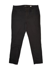 Old Navy Pixie Chino Pants Womens 8 Black Stretch Ankle Slim Fit Office Casual