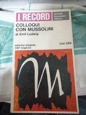 libro colloqui con mussolini di emil ludwig fascismo 1965