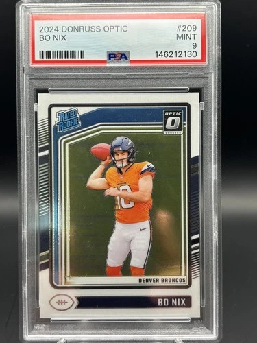 2024 Panini Donruss Optic #209 Bo Nix Rookie RC PSA 9