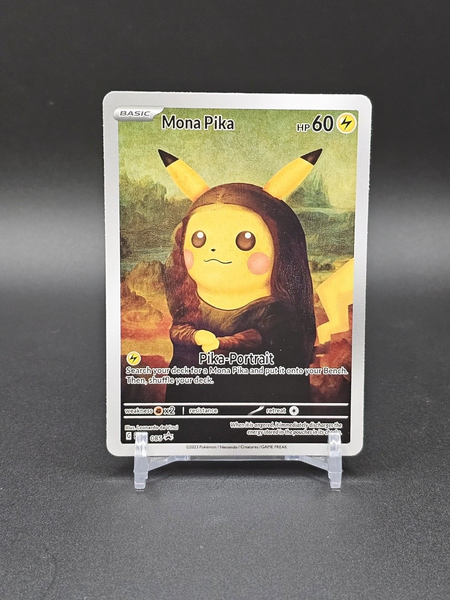 Mona Pika (Pikachu) Pokemon Fan Art Card | eBay