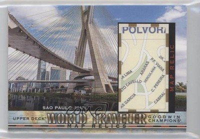 2019 Upper Deck Goodwin Champions World Traveler Map Relics Sao Paulo Brazil 4r7