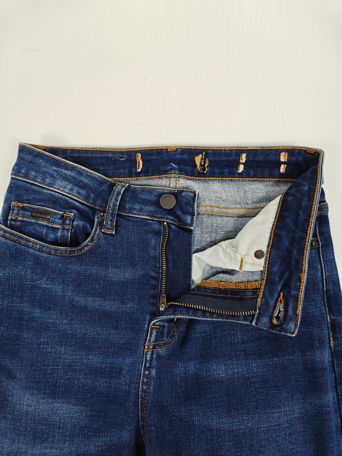 Superdry Thermo Mid Jeans Women's Size 27W 32L Indigo Blue Mid Rise Stretch image 2