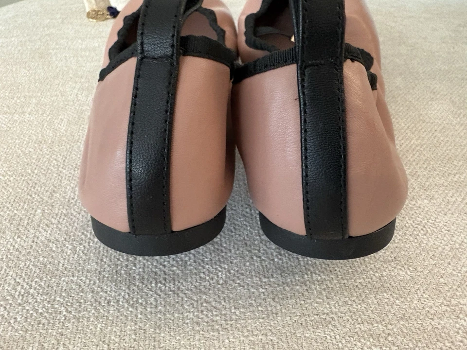 Туфли дорожные Minnie Tory Burch балетки Mary Jane мягкая резинка плюмаж - Изображение 3 из 4