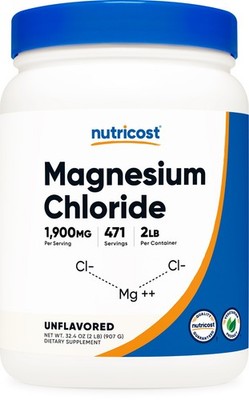 Nutricost Magnesium Chloride (2LBS) (Unflavored) - Gluten-Free, Vegetarian