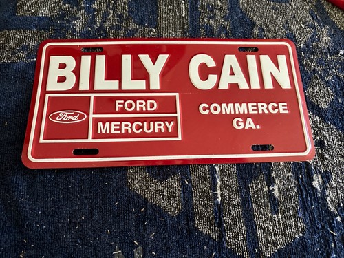 Metal Dealership License Plate Billy Cain Ford Commerce Georgia