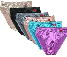 Elevate Your Lingerie Game: Shiny Satin Bikini Panties - Love Collection 3 or 6