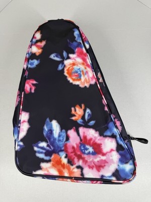Joules Clothing Welland BOOT BAG NAVROSE BLUE PINK FLOWERS