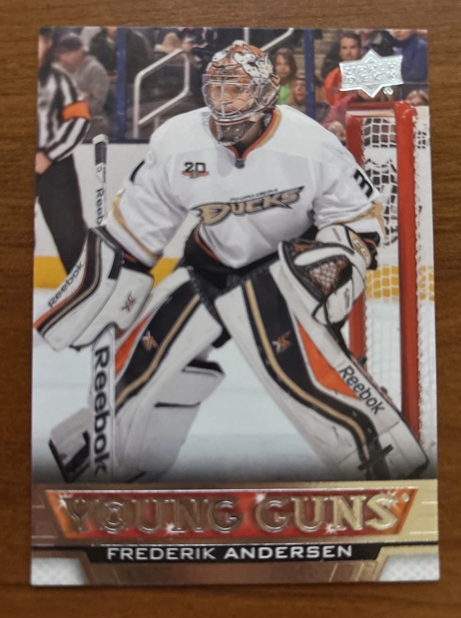 2013-14 Upper Deck Frederik Andersen #462 Young Guns Rookie Anaheim Ducks