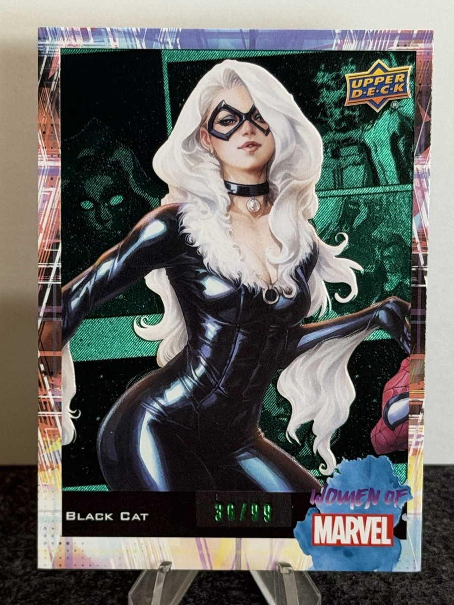 2023 Upper Deck Women Of Marvel Green #12 Black Cat SN 36/99 | eBay