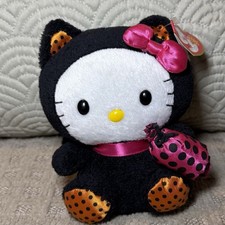 TY Beanie Babies 2011 HELLO KITTY Black Cat Candy Halloween 6” Plush W/ Tag