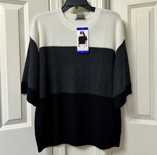 Matty M Women's Elbow Sleeve Colorblock Sweater