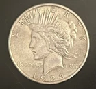 1923 S PEACE SILVER DOLLAR UNGRADED 90% SILVER