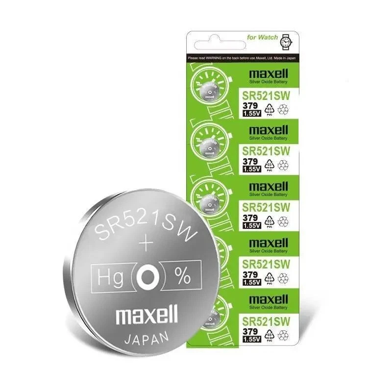 Maxell Battery SR521SW 379 pack of 5