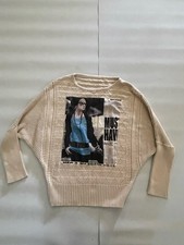 30/.Sand Colored Ribbed Sweater