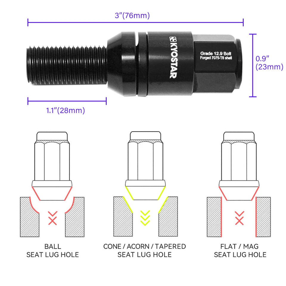 20 PIEZAS PERNO DE TUERCA DE ASIENTO CÓNICO 12X1,5 Aluminio para BMW E46 325 E90 E39 E60 E53 Nuevo Foto 4 de 4
