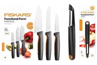 Fiskars Messerset, 3 KÜChenmesser + SparschÄLer / GemÜSeschÄLer, Messern, Messer