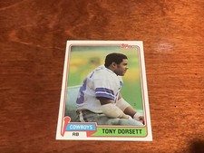 1981 Topps #500 TONY DORSETT Dallas Cowboys Hall Of Fame Ring Of Honor Vintage