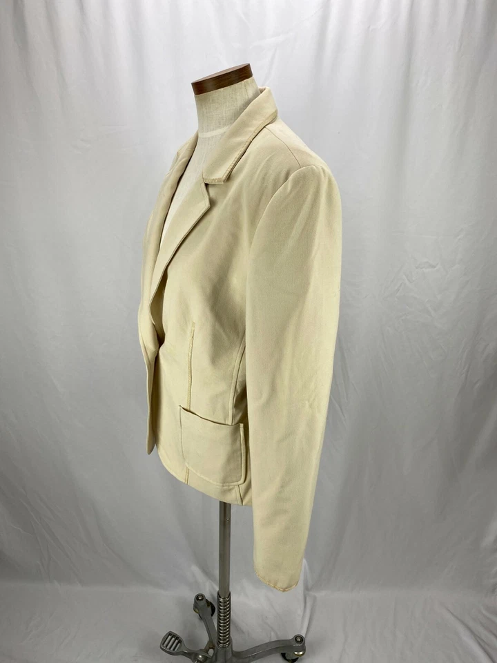 Chaqueta blazer para mujer Bob Mackie beige 10 Foto 3 de 4
