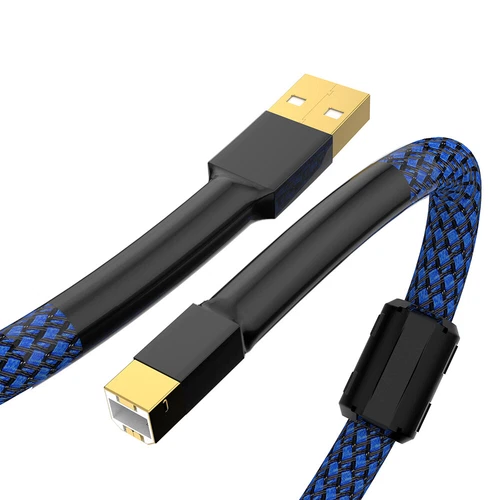 Hi-end OCC 24K Gold Plated HiFi Audio USB 2.0 Cable Type A To Type B Digital DAC - Picture 1 of 8