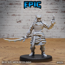 Oni Samurai by Epic Miniatures D D DnD Truescale Print on Demand