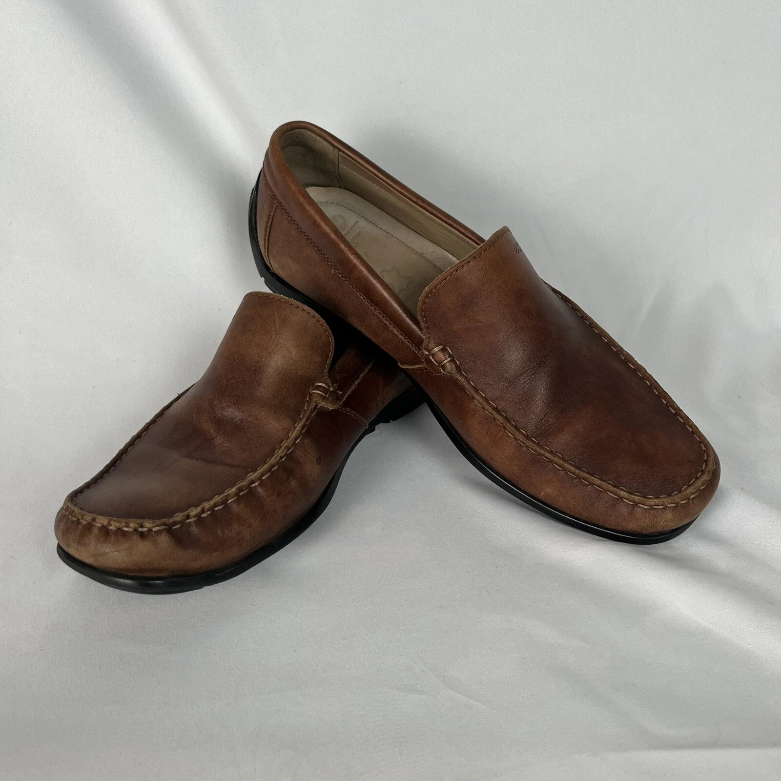 Mocassino da guida Ecco in pelle da uomo mocassino suola in lattice taglia US 10 10 5