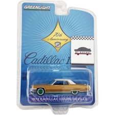 GREENLIGHT 1972 CADILLAC COUPE DEVILLE 70TH ANNIVERSARY 1/64 GOLD 28100 A Chase