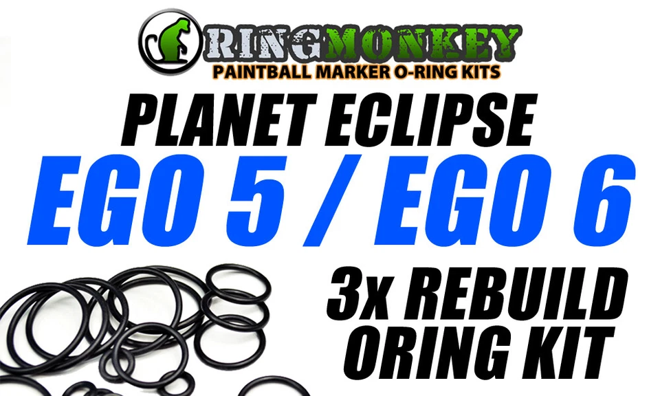 ORINGMONKEY Planet Eclipse 05 EGO 5 / 06 EGO 6 Oring Kit - 3x REBUILD O-RINGS