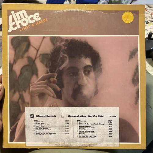JIM CROCE I GOT A NAME White Label Promo LP / VG+ / With Insert / Inner Sleeve