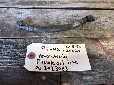 94-98 5.9L 12V CUMMINS FLEXIBLE OIL LINE FOR POWER STEERING VACUUM PUMP ...