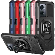 For AT&T Propel 2 5G 2024 Case Armor Ring Magnetic Stand Cover+Tempered Glass