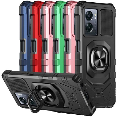 For Cricket Magic 2 5G 2024 Case Armor Ring Magnetic Stand Cover+Tempered Glass