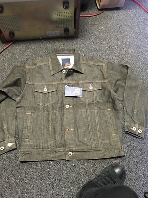 Nos vintage Godbody faded 90s button up jean Pop jacket Grey Brown size M