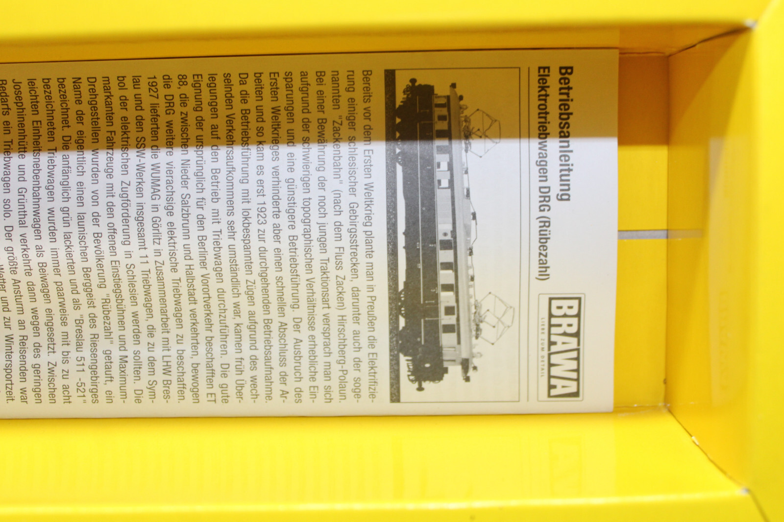 Brawa 44134 electric vehicle ET89 Rübezahl Dss gauge H0 original packaging