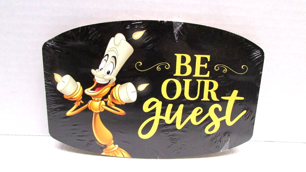 NEW Beauty &The Beast Lumiere Be Our Guest Sign Disney Decor by