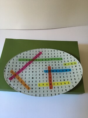 NEW Kate Spade Say The Word Search Oval Crystal Dish 10.5 inch $59.99 + Freeship