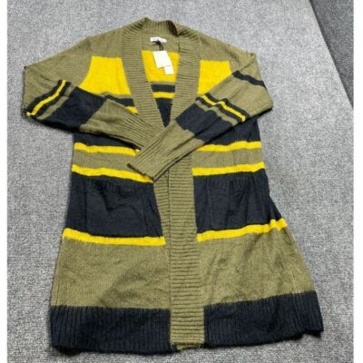 The Rail Women's Multicolor Stripe Open Front Cardigan Sweater Size M