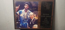 Kareem Abdul Jabbar And John Wooden Autograph Plaque #354/1000