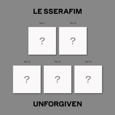 LE SSERAFIM UNFORGIVEN 1st Studio Album COMPACT Ver 5SET CD+Photocard+Etc+Track#