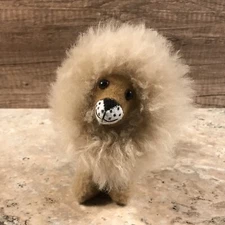 OVERLAND REAL FUR SMALL LION PLUSH ANIMAL - ALPACA HAIR