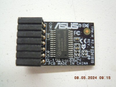 ASUS TPM-M R2.0 14.1 Pin Security Trusted Platform Module LPC E241819 Rev 1.00