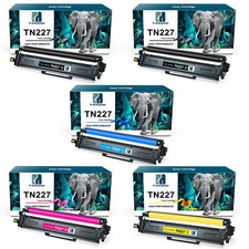 5PK TN227 Toner Cartridge replacement for Brother HL-L3210CW L3230CDW L3270CDW