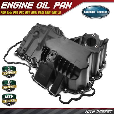 Engine Oil Pan w/ Gasket for BMW F23 F30 E84 228i 320i 328i 428i X1 Z4 L4 2.0L