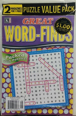 Kappa Great Word Finds 2 Magazines For 1 Price Value Puzzles FREE SHIPPING sb