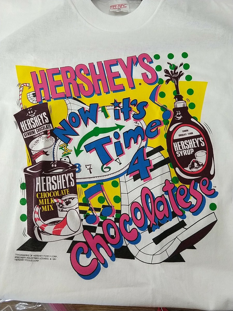 RARE Vintage 1991 Hershey's Now It's Time 4 Chocolates T-Shirt
