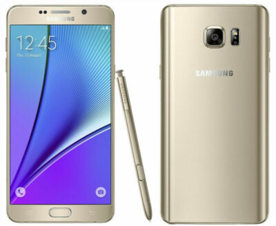 Samsung Galaxy Note 5 SM-N920A 32GB AT&T Unlocked Smartphone Very Good Gold A+